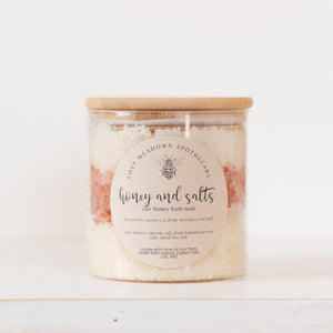 Lost Meadows Apothecary- Honey and Salts Bath Jar